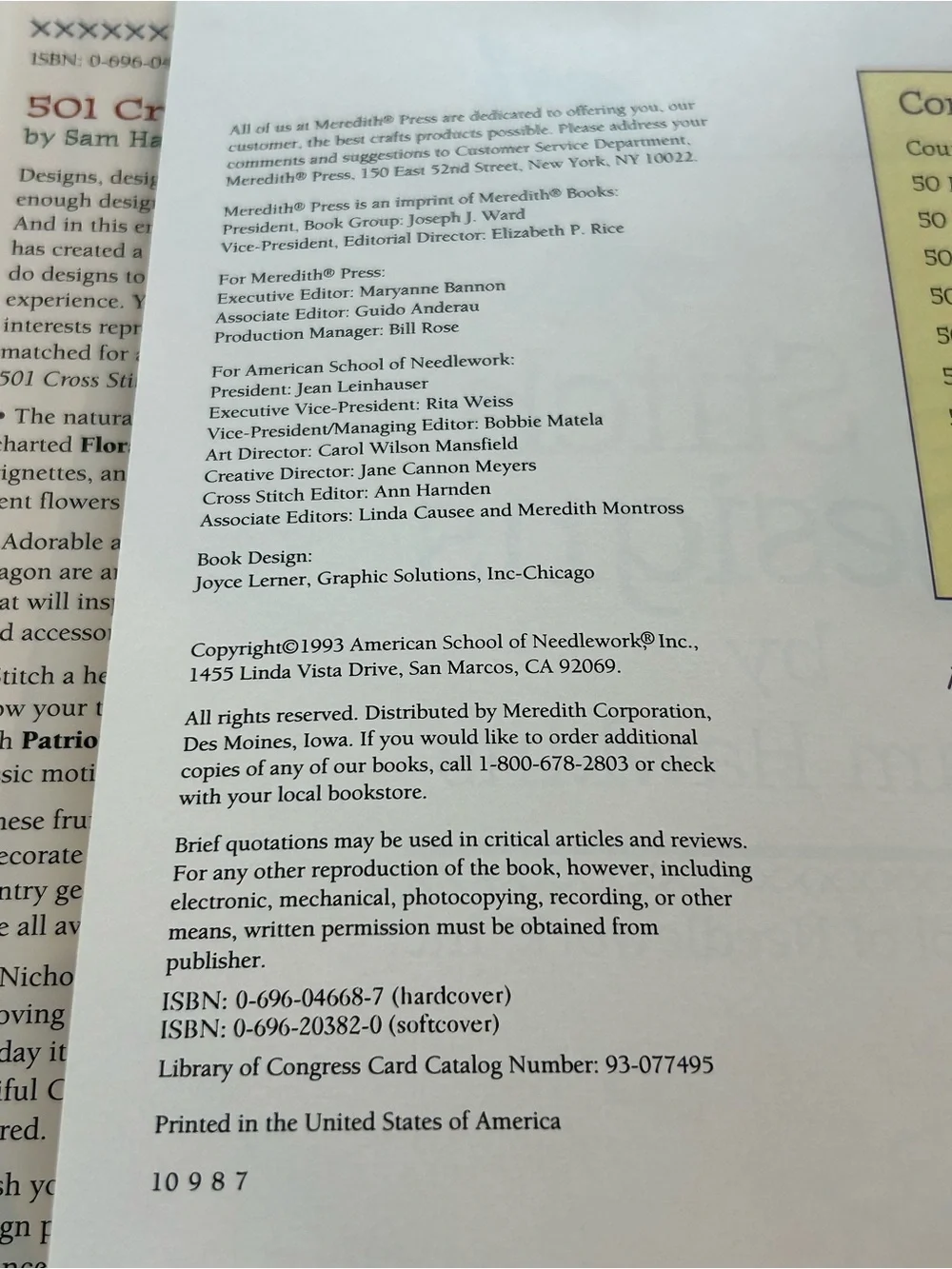 Meredith Press 501 cross